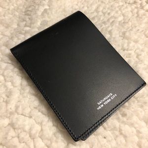 Saturday NYC Black Leather wallet. NEW